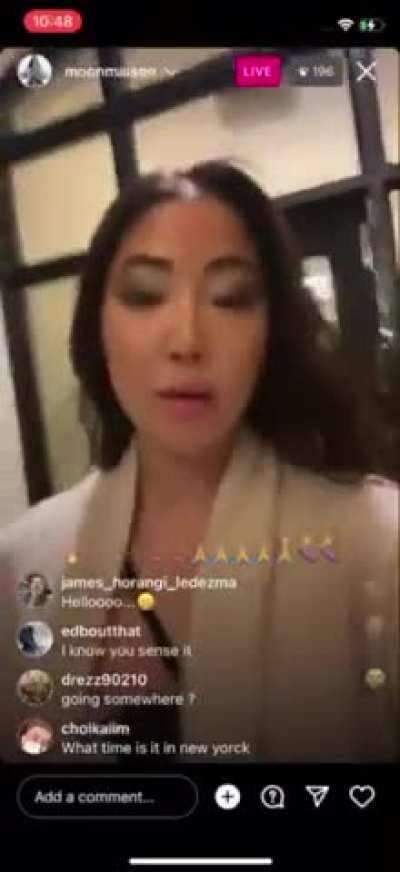 The beautiful &amp; sexy Moon Maison gets dressed &amp; put spongebobs🤓squeaky boots🥾on her feet for Instagram LIVE fans😬
