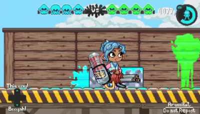 A little project I did of a splatoon 2D pixel platformer game!