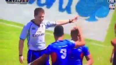 In Rugby, the ball can only be passed to a teammate behind you...