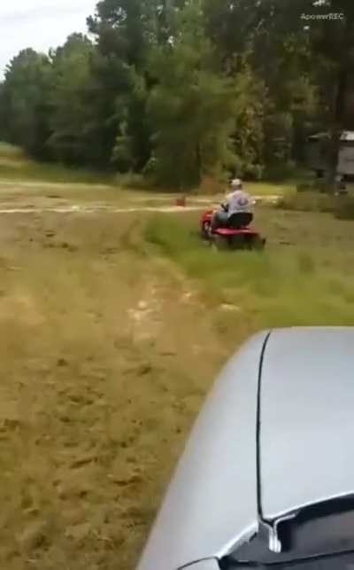 scaring his dad