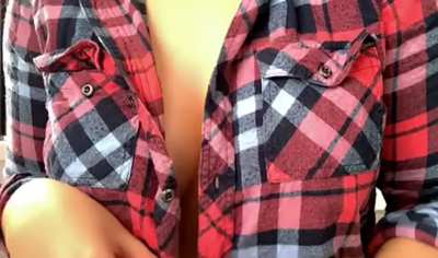 Revealing what&rsquo;s under my shirt...hope you like them 😍 [OC]