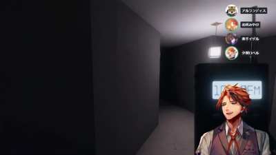 Roberu attempts to communicate with a ghost, "Hey Carol... I'm Japanese man...I'm shining man... We are Holostars, VTuber group, all mens"