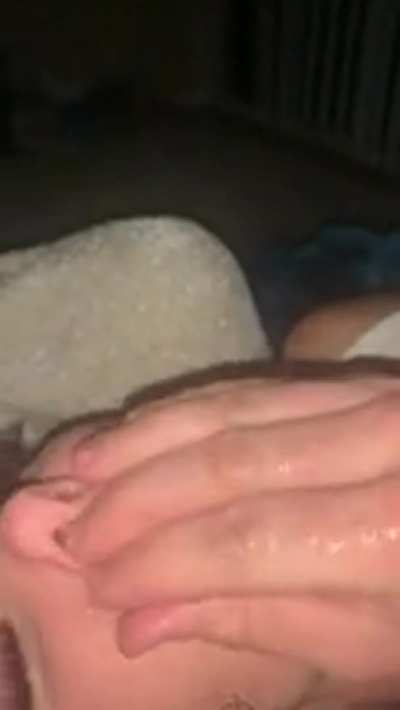 Fingering and playing with a pretty mouth