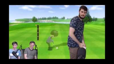 Haha little z bad at golf(from "wii suck at sports")