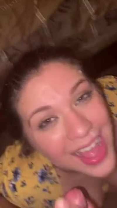 I never thought I&rsquo;d be the one living a normal life by day, and getting my face painted with cum by two cocks by night 🤪