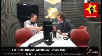 Milei puteando.