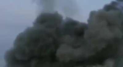 Purported Russian airstrike is a near miss on an Opposition cameraman filming in Salma Resort, Latakia - 10/22/2015