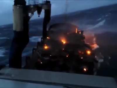 WCGW parking tons of cars close to each other on a ship going through rough storm