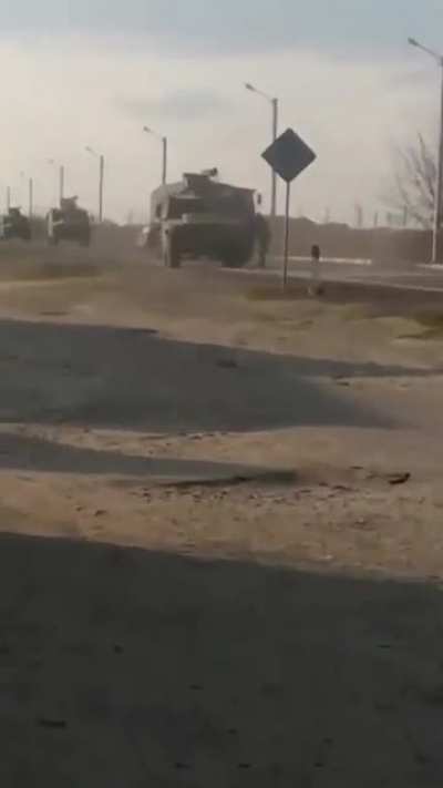 A brave Ukrainian trying to block Russian convoy, memories of Tiananmen Square