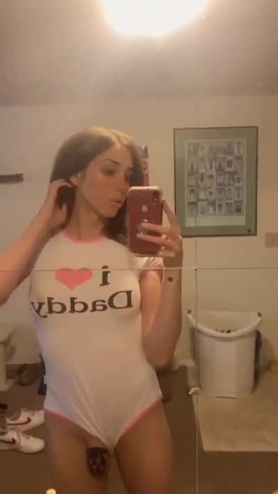 Daddy will keep this locked up until the end of the week, he says he enjoys the fucking much more this way!