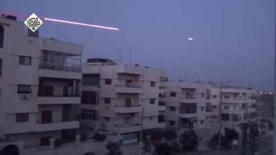 Incoming Syrian ZSU-23-4 "Shilka" does a number on apartment buildings in Homs - 6/20/2014