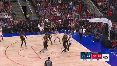 [Highlight] Cameroonian countrymen Pascal Siakam and Christian Koloko connect on a pick and roll