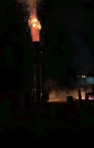 HMB while I throw a can of spray paint into a homemade chimney