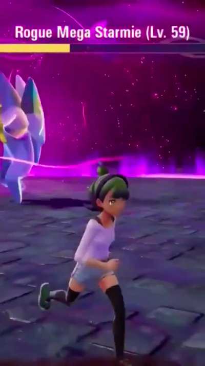 Mega Starmie se ve tan est&uacute;pido, lo amo 🦵✴️🦵