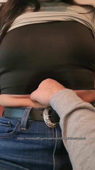 Deep in the stomach 