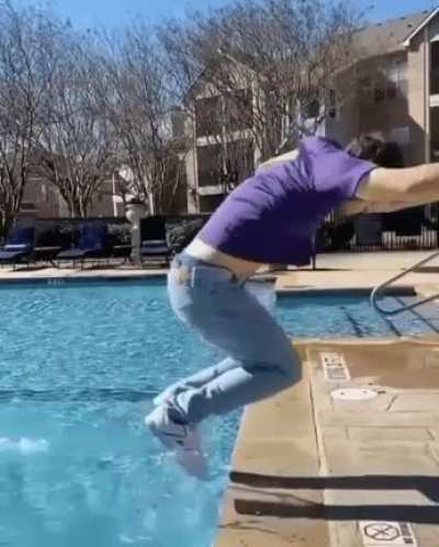 Nearly impossible backflip