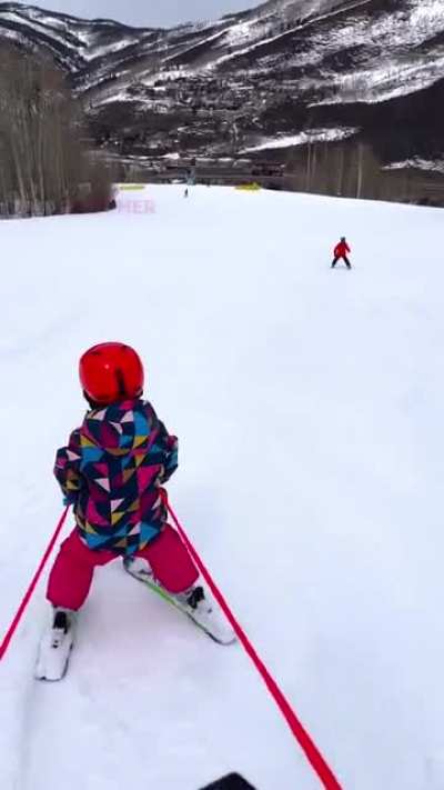 Mic&rsquo;d Up 3 Year Old Learning To Ski