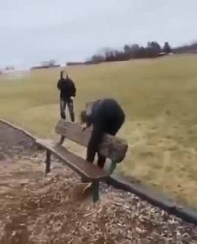 HMFT after I jump from this bench. Hope it's not a repost