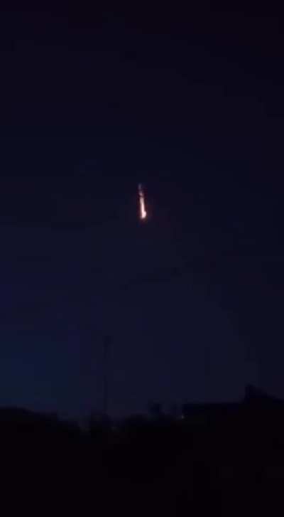 A witness is filming a Ukrainian fighter jet shooting down an Iranian/Russian 