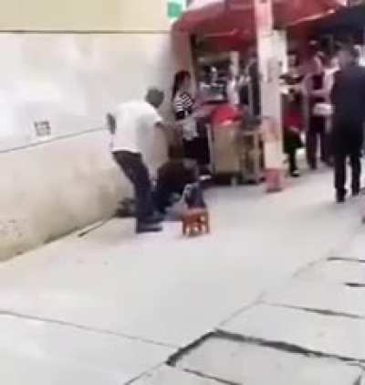 Harassing a homeless gunuy.