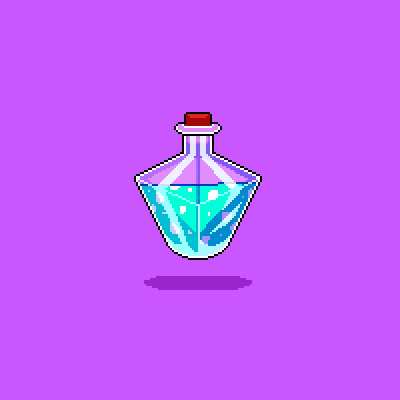 Animated pixel art potion