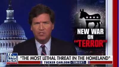 Tucker freaks out, says Criminal White Supremacy "Doesn't Exist"