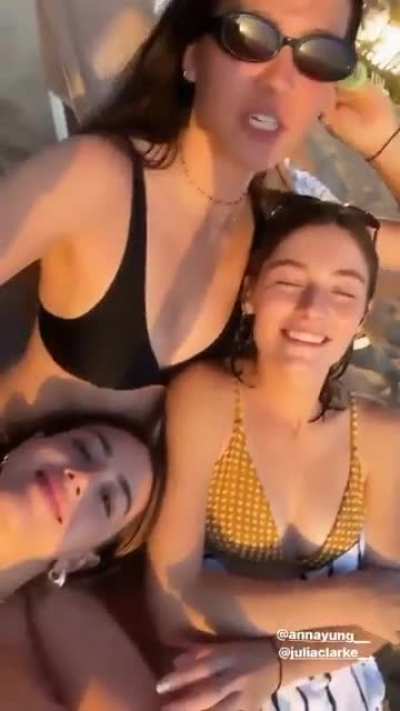 she's on the beach