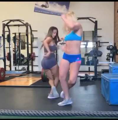 Holly Holm &amp;amp; Lais DeLeon dancing