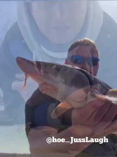 Is this man really serious??? I hope he didn’t feed that fish to his family