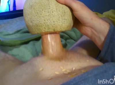 Messy, sloppy, and hot fun with natures fleshlight! Now I just need someone to help clean this up