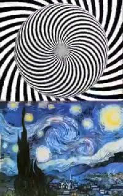 The best way to see Van Gogh's "Starry Night" is to stare at the center of the spiral for 20 seconds and then look at the painting