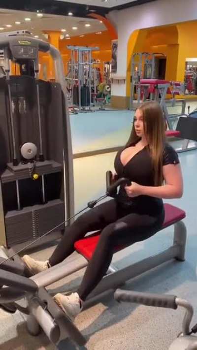 Getting her pump on