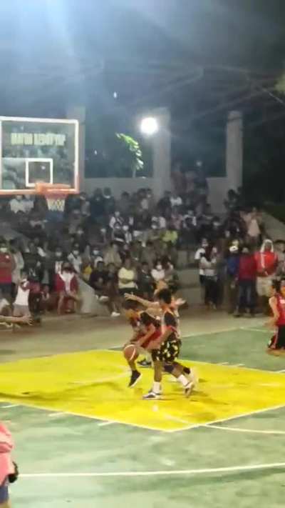 Not only the basketball bounced here