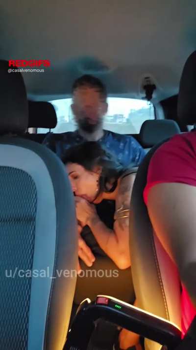 Blowing my ex while hubby drives us