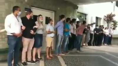 Brazilian fundamentalists block a 10 year old girl who was raped from getting an abortion. They chant "murderers".