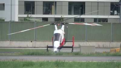 Video of the unique design Kaman K-MAX with intermeshing rotors (synchropter). It is optimized for external cargo load operations and is able to lift a payload of over 6,000 (2,722 kg) which is more than the helicopter's empty weight.