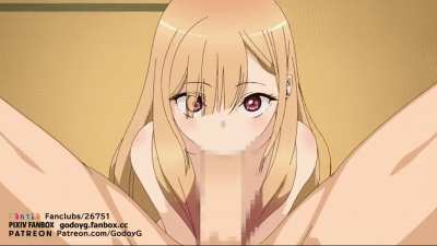 Getting a Blowjob from Marin Kitagawa [Sono Bisuku Dōru wa Koi o Suru] (GodoyG)