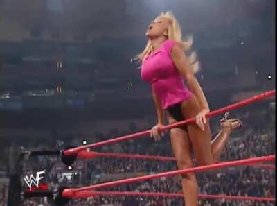 Terri getting completely soaked in her tiny thong and showing off her hard nips