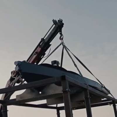 Footage showing insights into the manufacturing process of Ukrainian Uncrewed Surface Vessels carrying explosives.