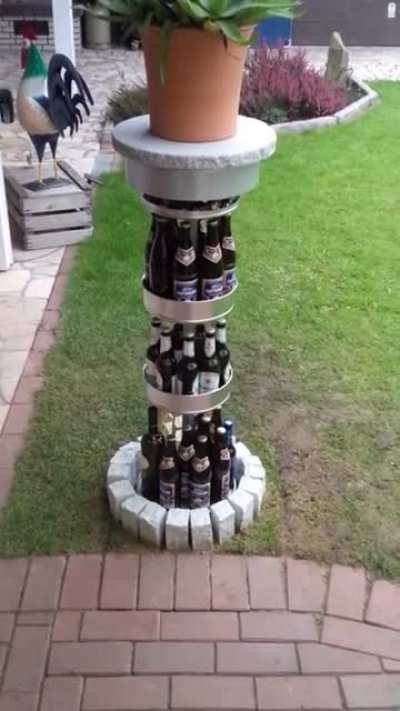 A hidden beer fridge