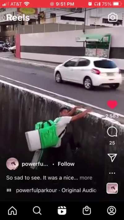 To cross the gap