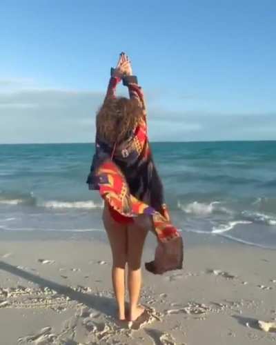 by the beach