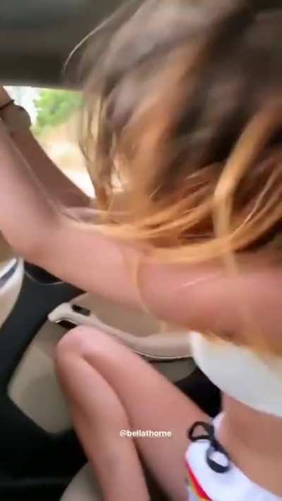 I need Bella Thorne on my lap, riding just like that!