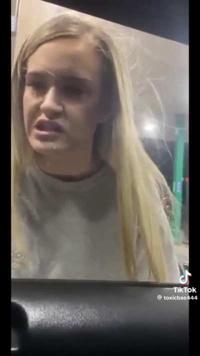 Ex girlfriend losing it in gas station parking lot