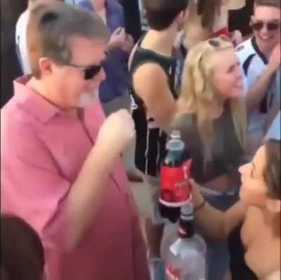 Dad doesn't need a chaser.
