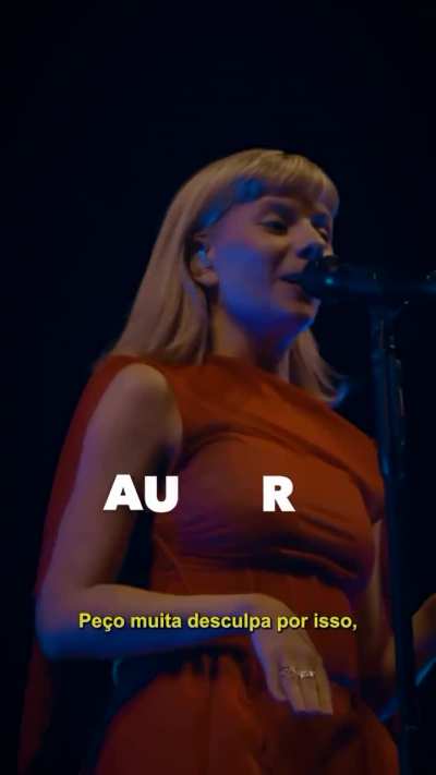 Aurora announcing to the crowd at @nos_alive that she&rsquo;ll be coming back to Portugal on May 9th of next year ❤️