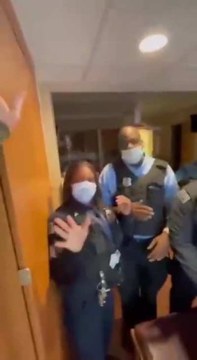 Man is asked to leave maternity ward over covid test. He begins screaming, yelling, and scaling&hellip;furniture?