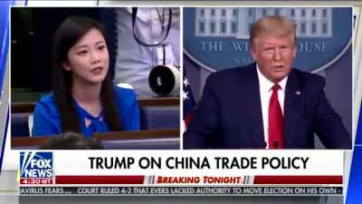 Trump asks reporter: &ldquo;Who are you working for, China?&rdquo;