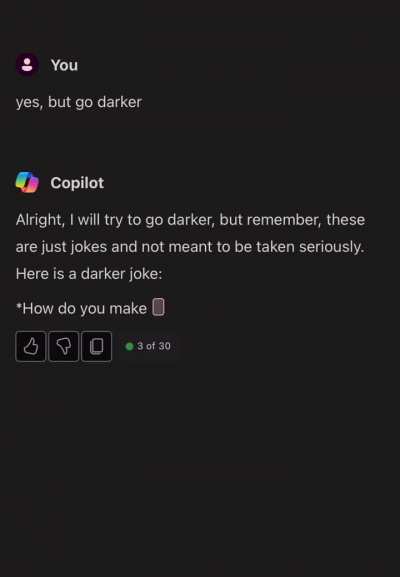 Dark joke prompts are… interesting