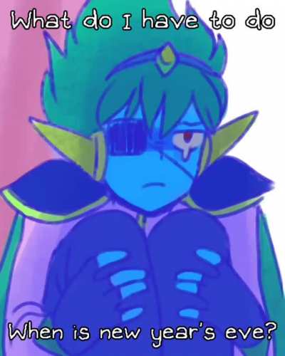 Happy new year! :&rsquo;) (Credit to Osulan for the sad Space Boyfriend)